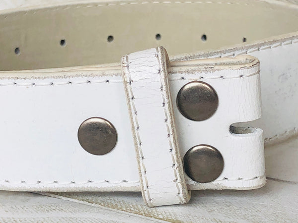 White worn belt strap~