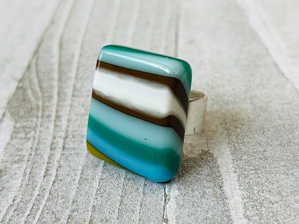 Fall Fused glass ring