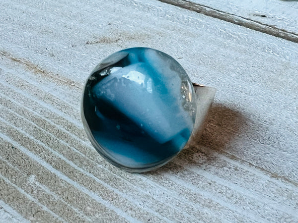 Fused Glass Adjustable Ring~ In The Flow