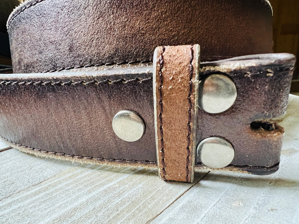 Medium and Large Belt strap ~ Darn Brown worn