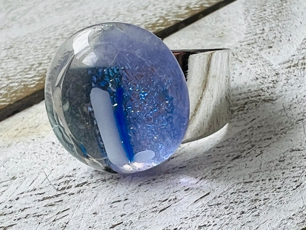 Fused Glass Ring~ In The Flow