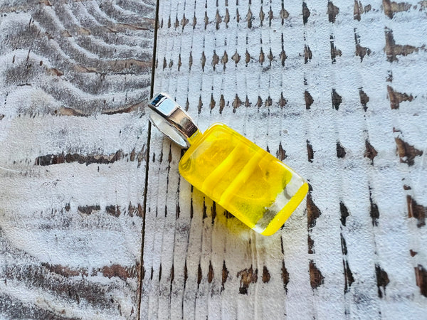 Fused Glass Mini Pendant~Bright side of the street