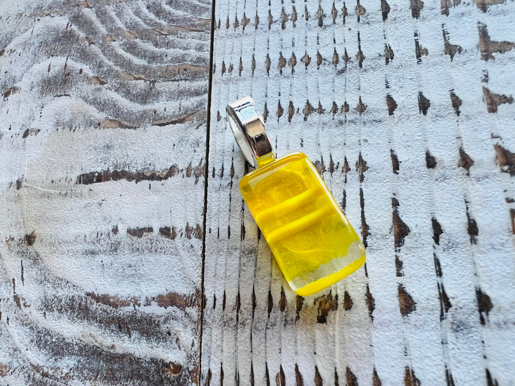 Fused Glass Mini Pendant~Bright side of the street